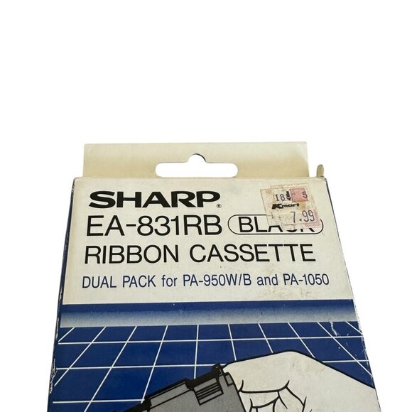 Sharp EA-831RB Ribbon Cassette Intelliwriter Dual Pack PA-950W/B PA-1050 Black - Picture 2 of 10